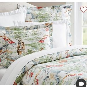 Pottery Barn Winter Forest Duvet/shams